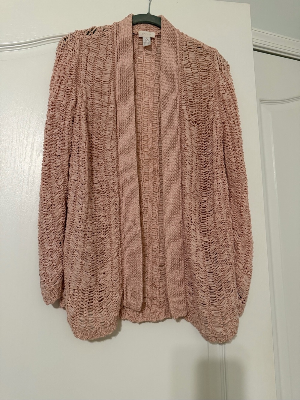 Women’s  Chicos open front pink cardigan
